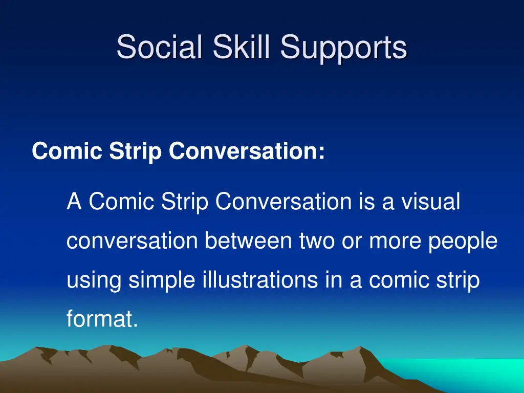 social skill supports