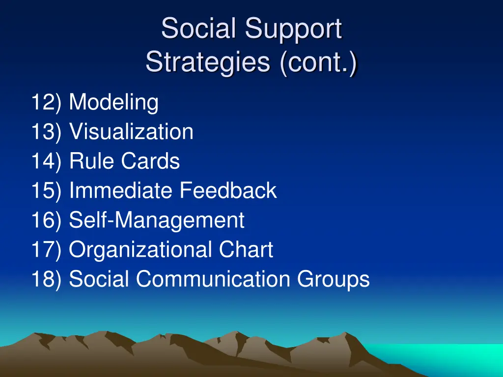 social support strategies cont 3