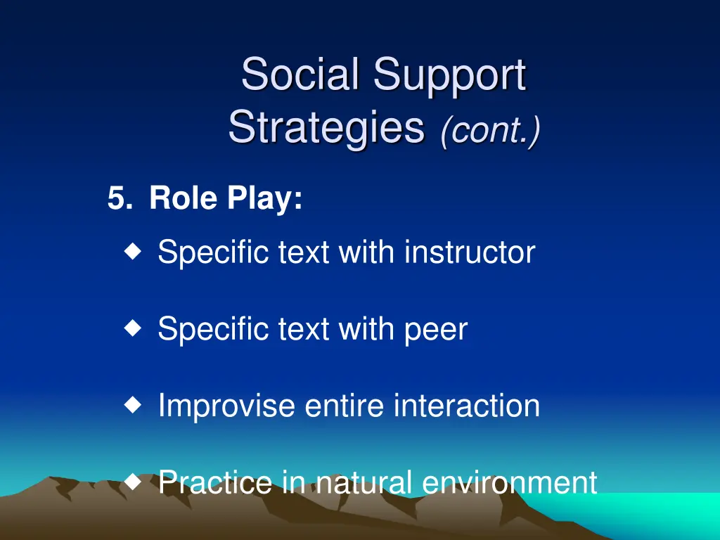 social support strategies cont