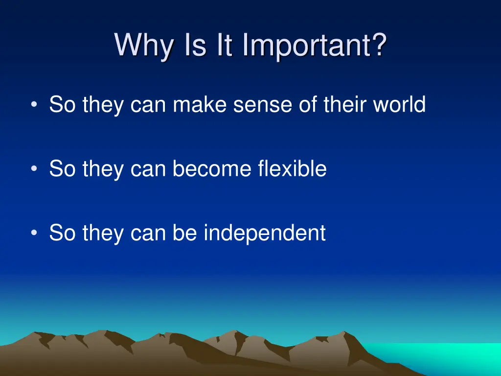 why is it important