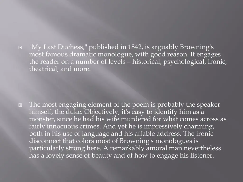 my last duchess published in 1842 is arguably