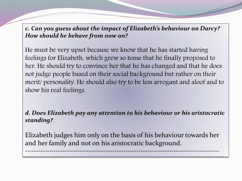 c can you guess about the impact of elizabeth