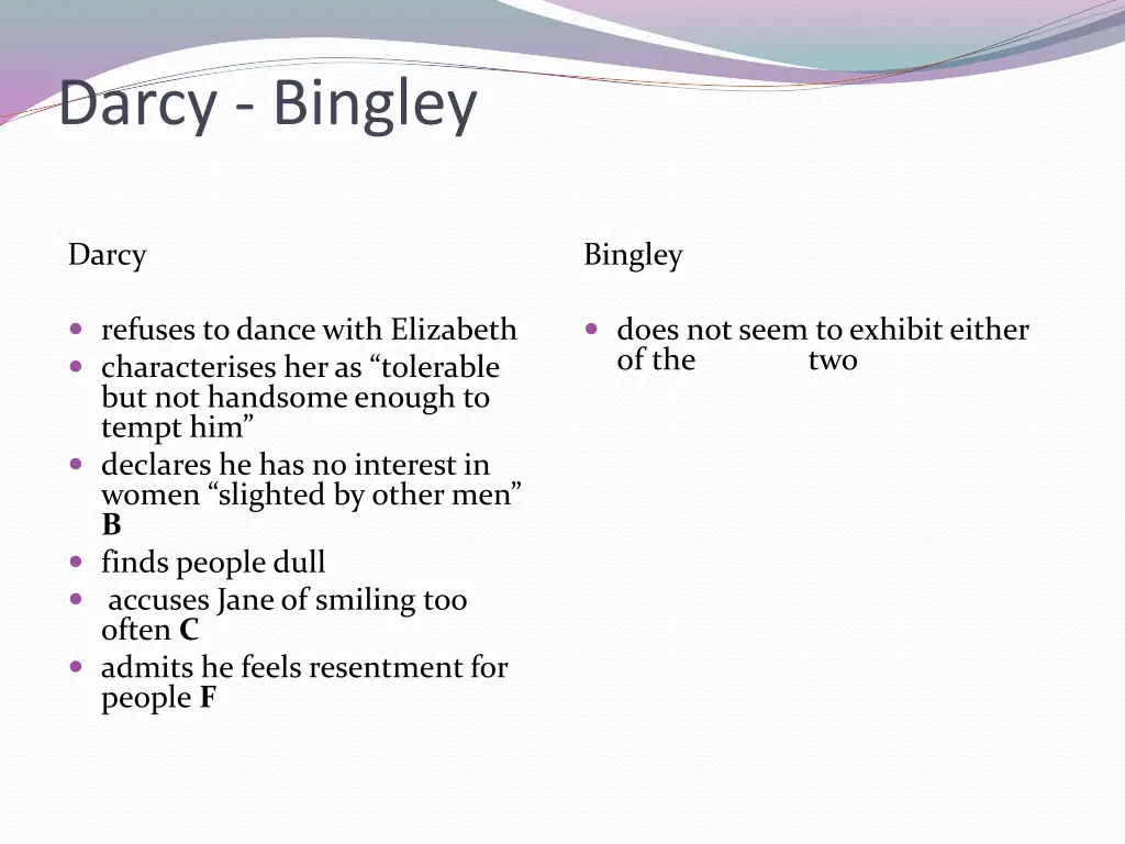 darcy bingley