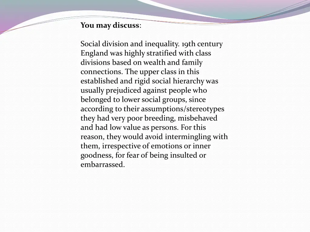 you may discuss