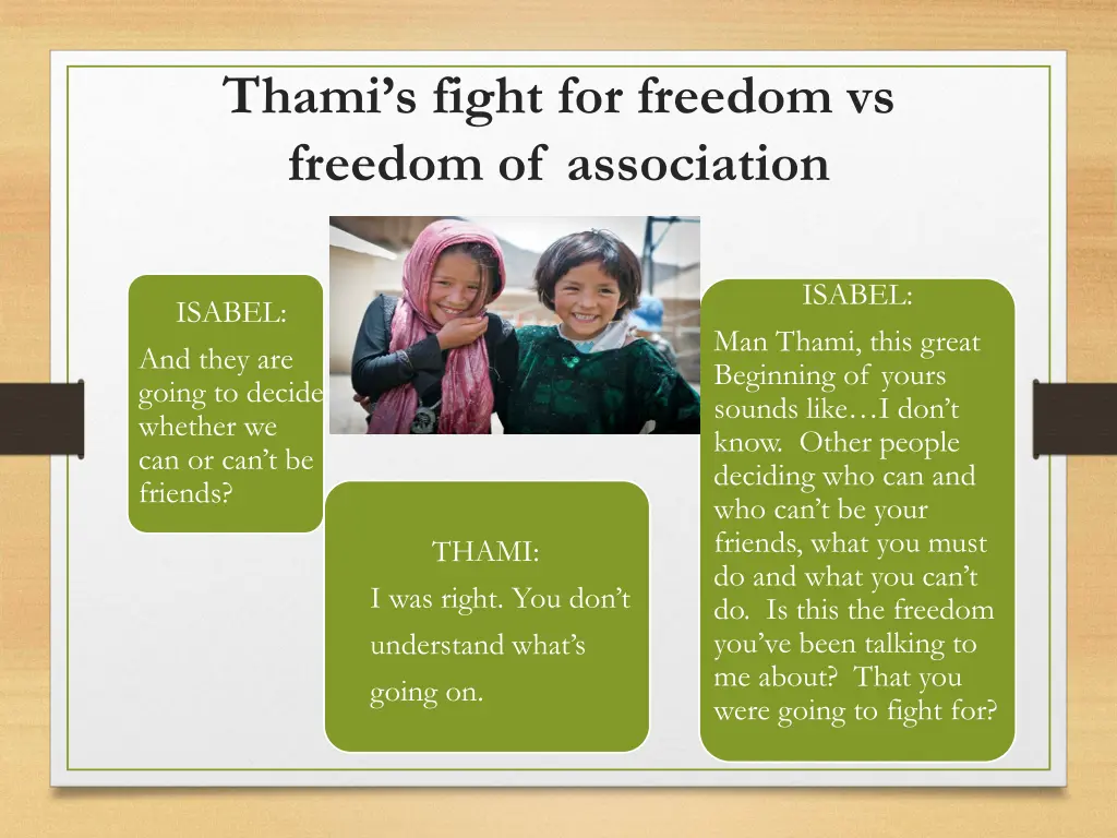 thami s fight for freedom vs freedom