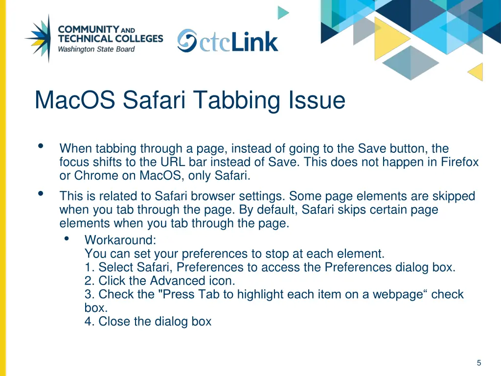 macos safari tabbing issue