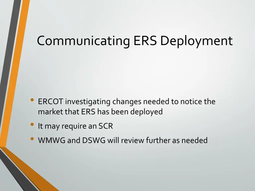 communicating ers deployment