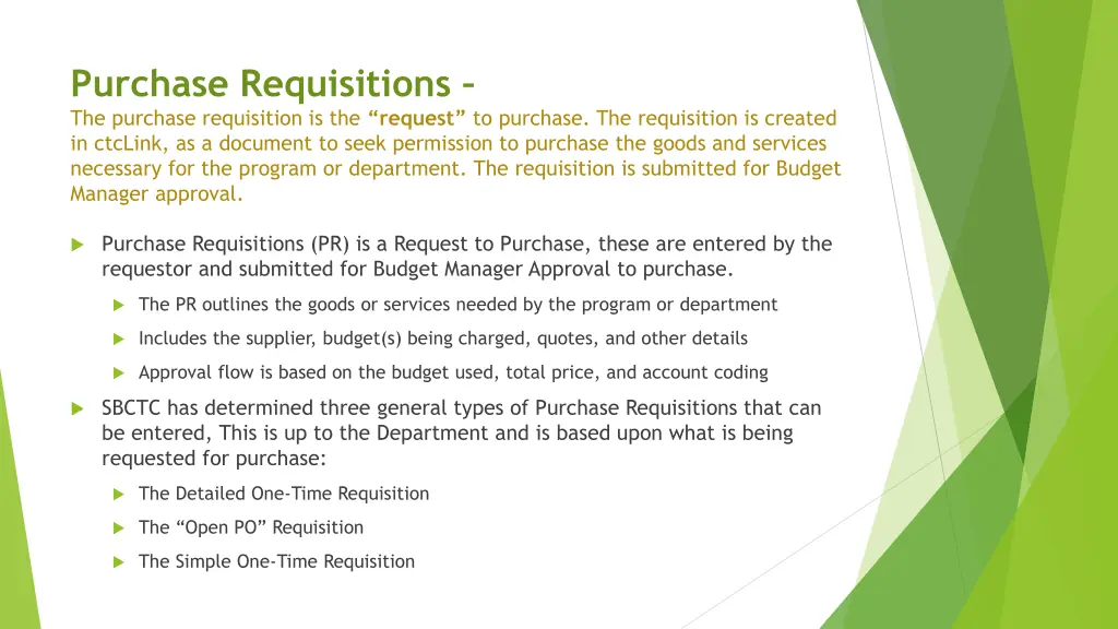 purchase requisitions the purchase requisition
