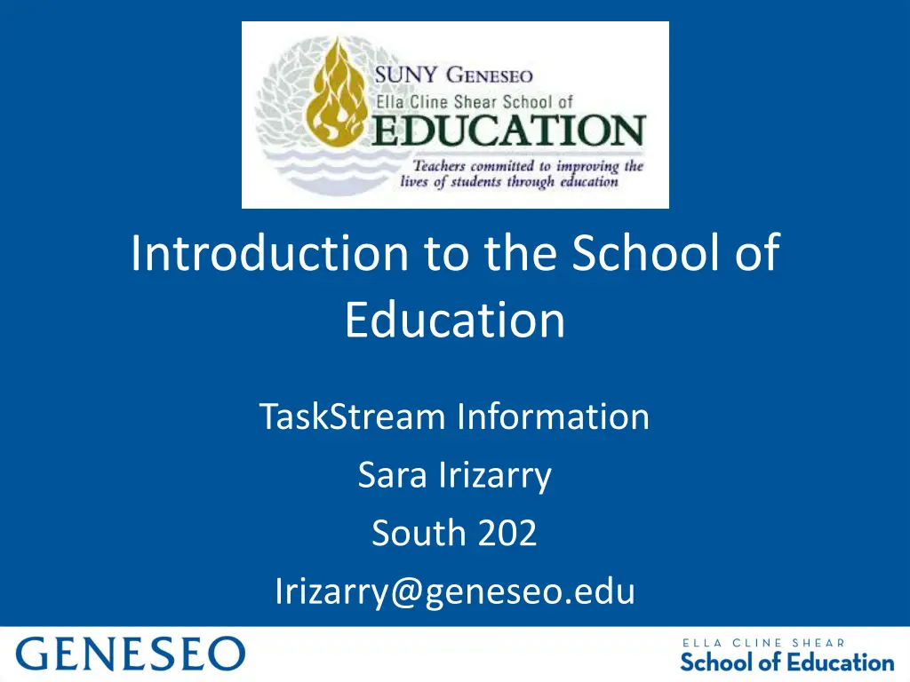 introduction to the school of education