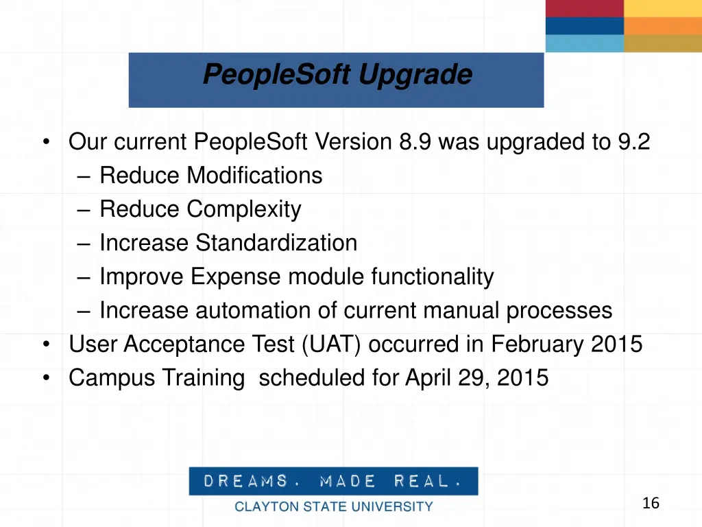 peoplesoft upgrade