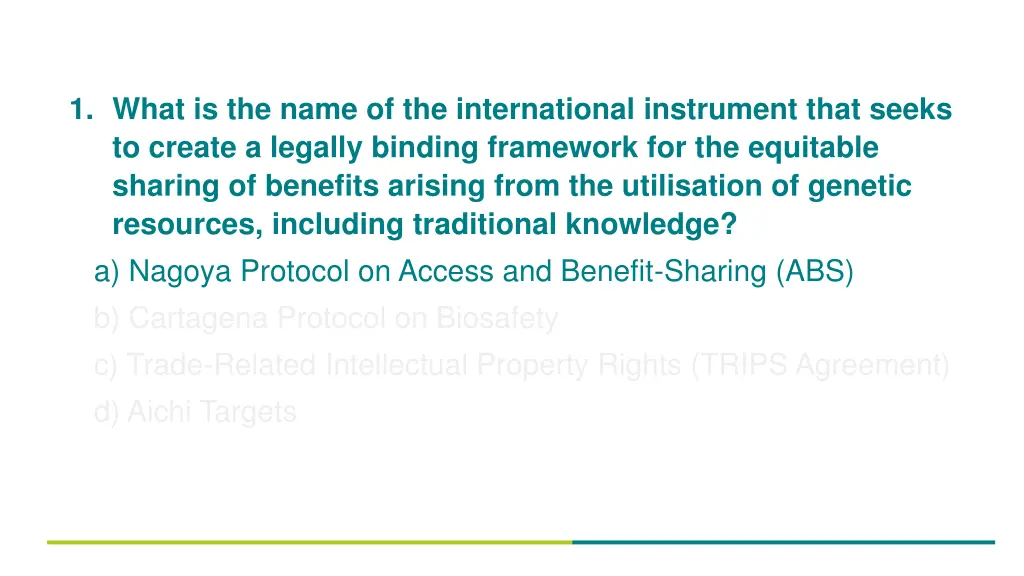 1 what is the name of the international 1