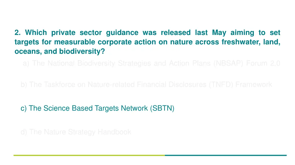 2 which private sector guidance was released last 1