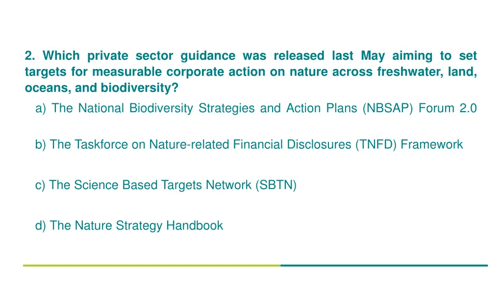 2 which private sector guidance was released last