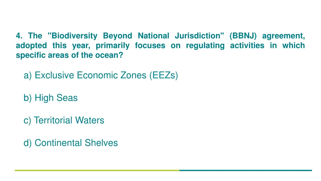 4 the biodiversity beyond national jurisdiction