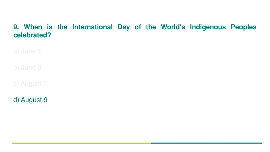 9 when is the international day of the world 1