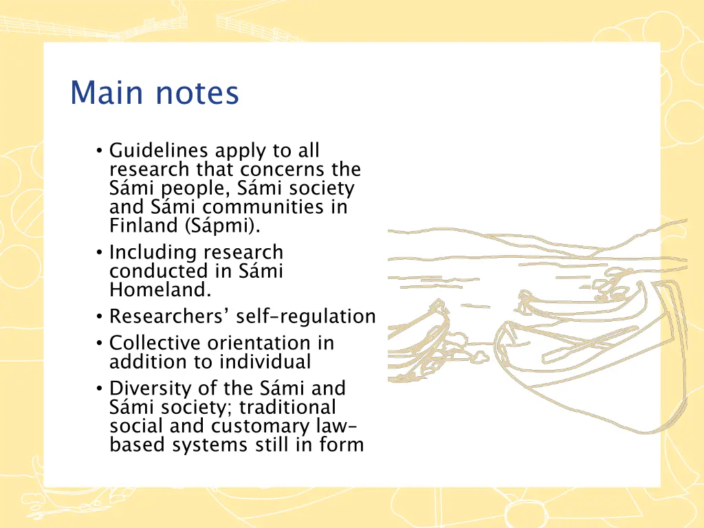 main notes