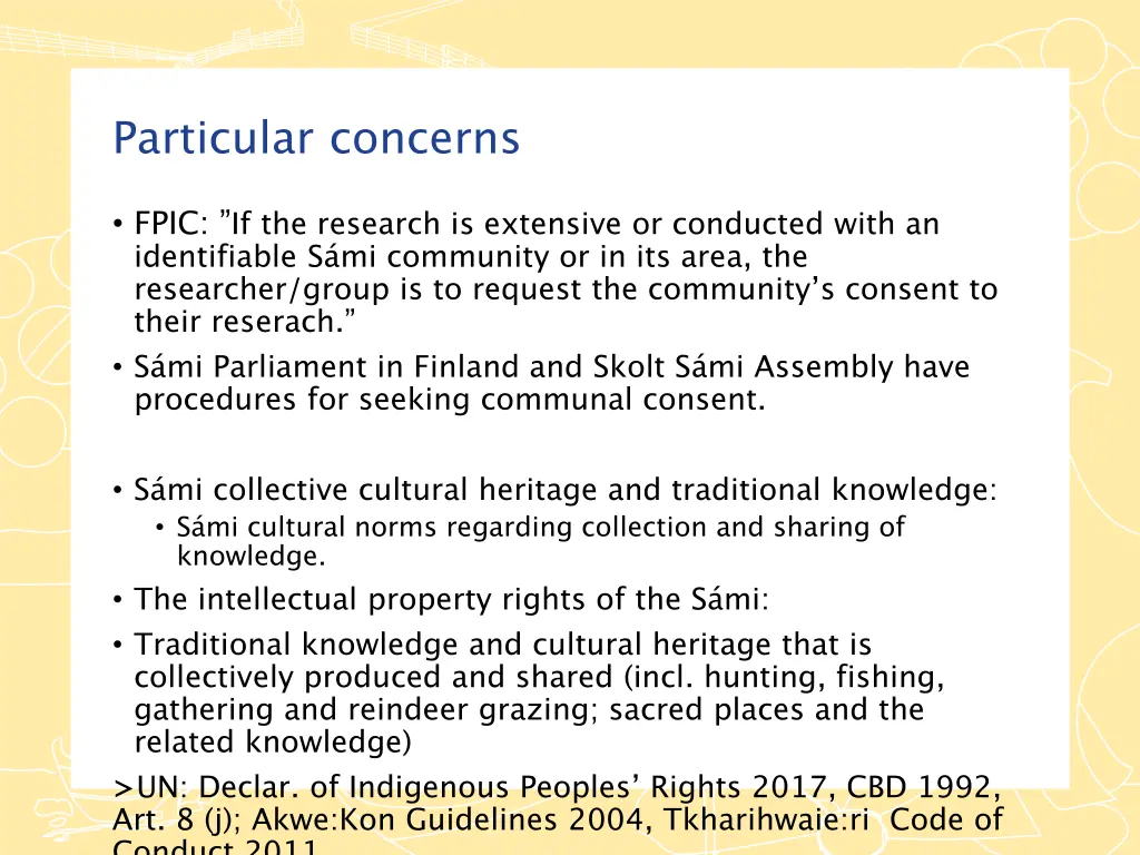 particular concerns 1