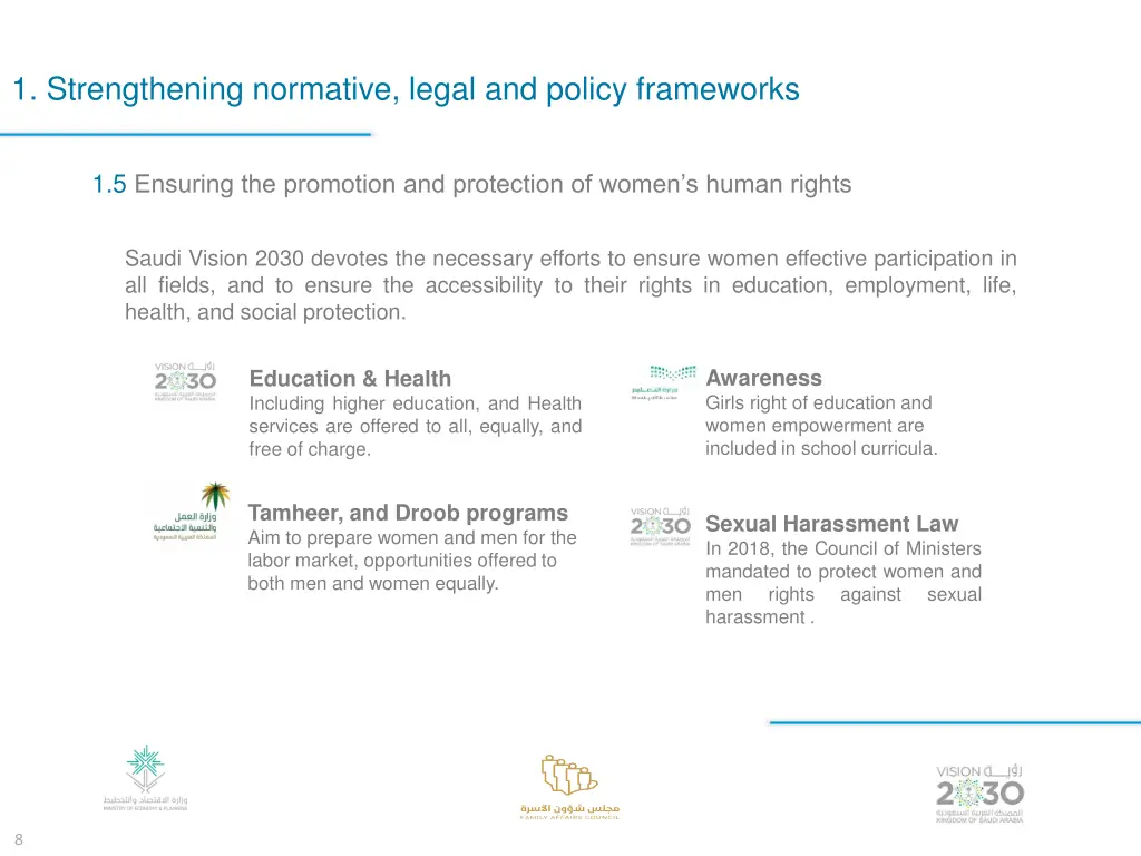 1 strengthening normative legal and policy 4