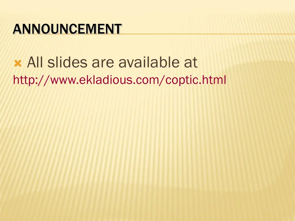 announcement