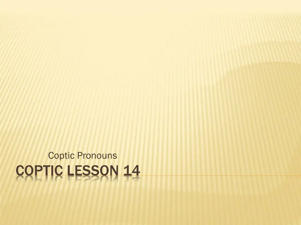 coptic pronouns