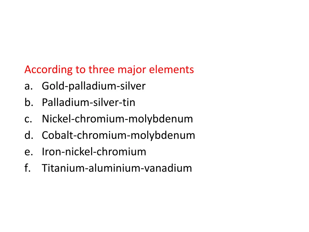 according to three major elements a gold