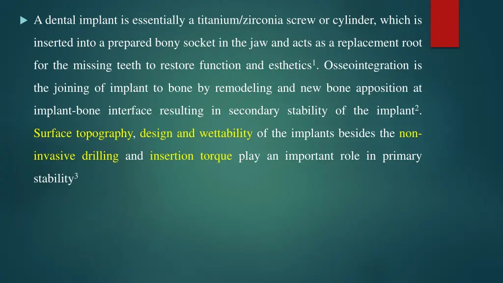 a dental implant is essentially a titanium