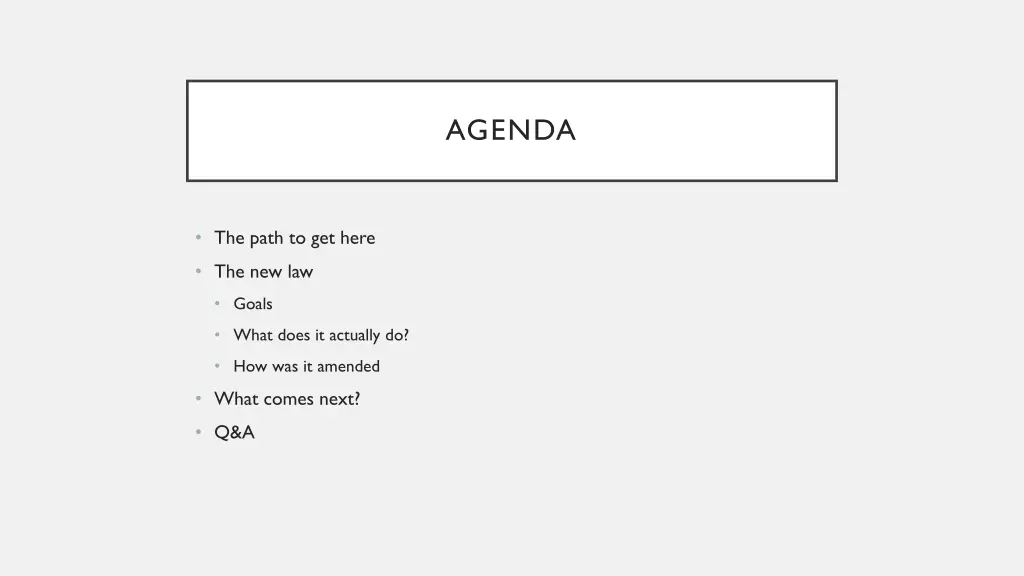agenda