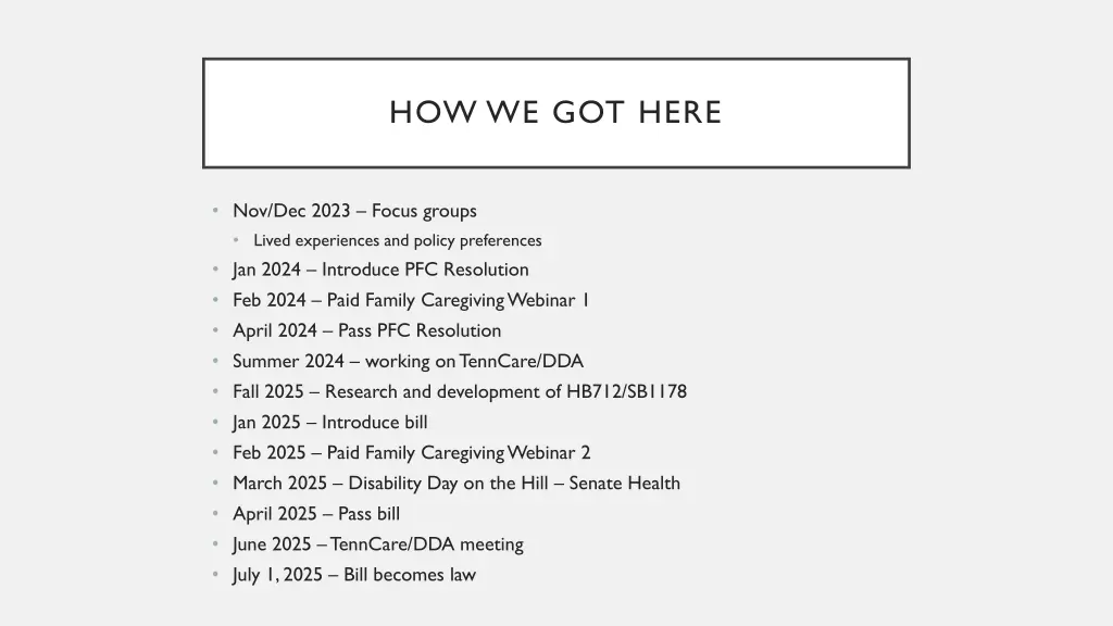 how we got here