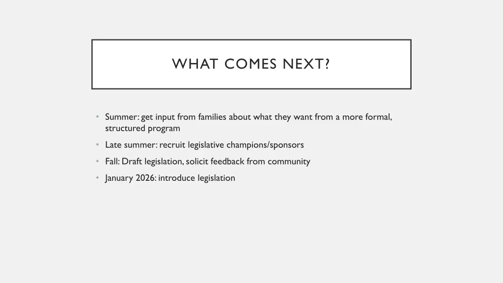 what comes next 1