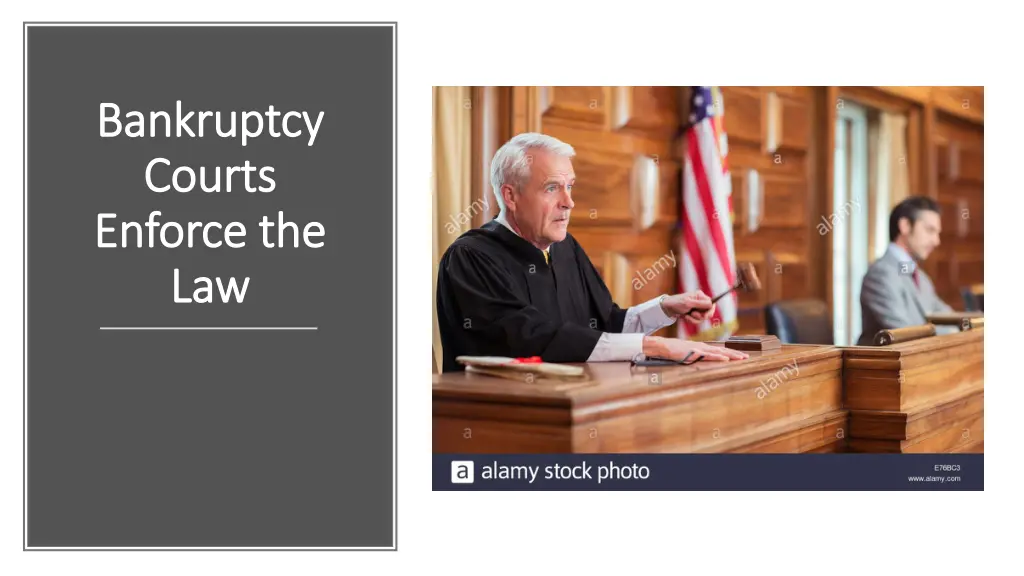 bankruptcy bankruptcy courts courts enforce