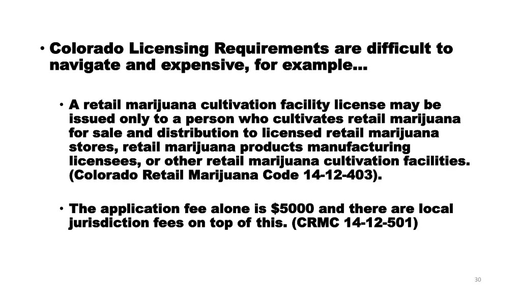 colorado licensing requirements are difficult