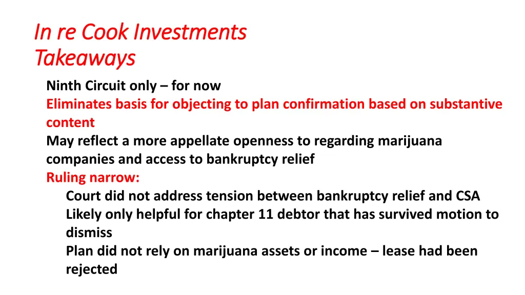 in re cook investments in re cook investments