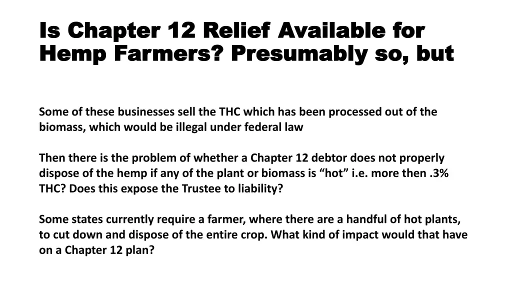 is chapter 12 relief available for is chapter