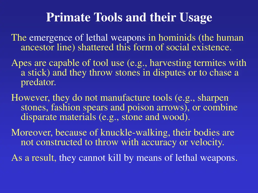 primate tools and their usage