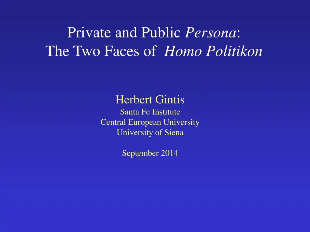 private and public persona the two faces of homo