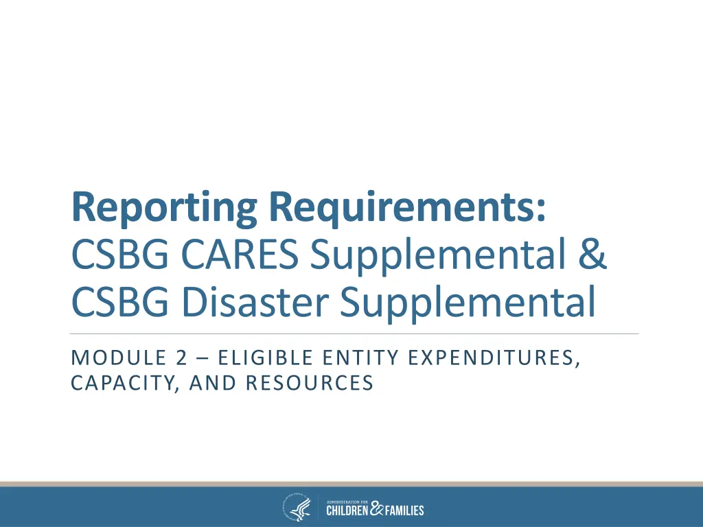 reporting requirements csbg cares supplemental 1