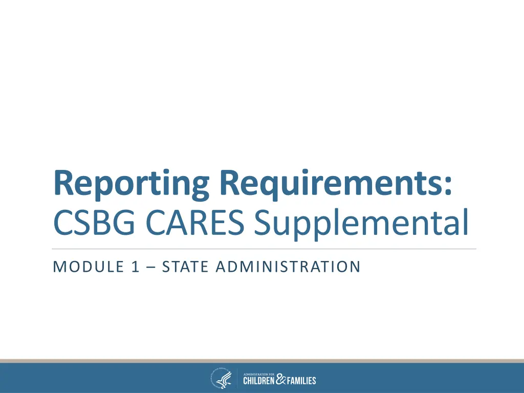reporting requirements csbg cares supplemental
