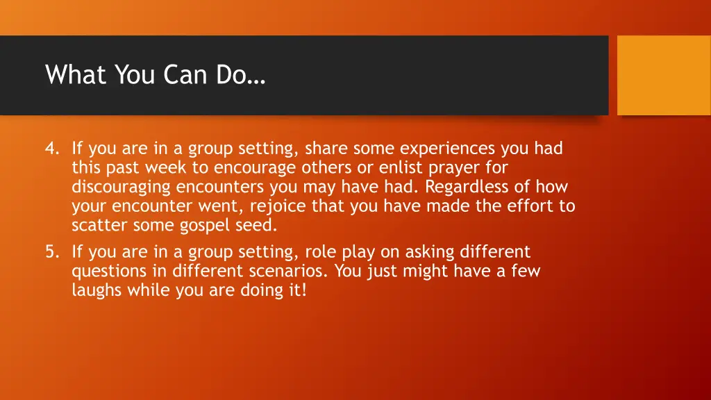 what you can do 1