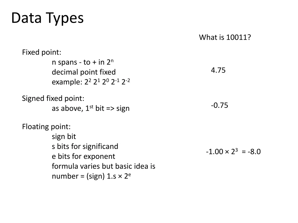 data types 2