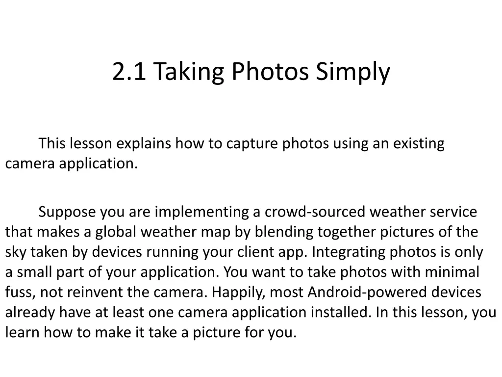 2 1 taking photos simply