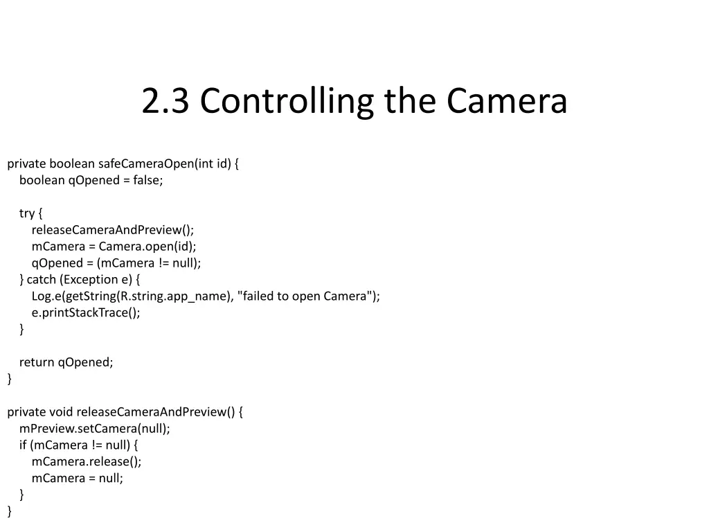 2 3 controlling the camera 2