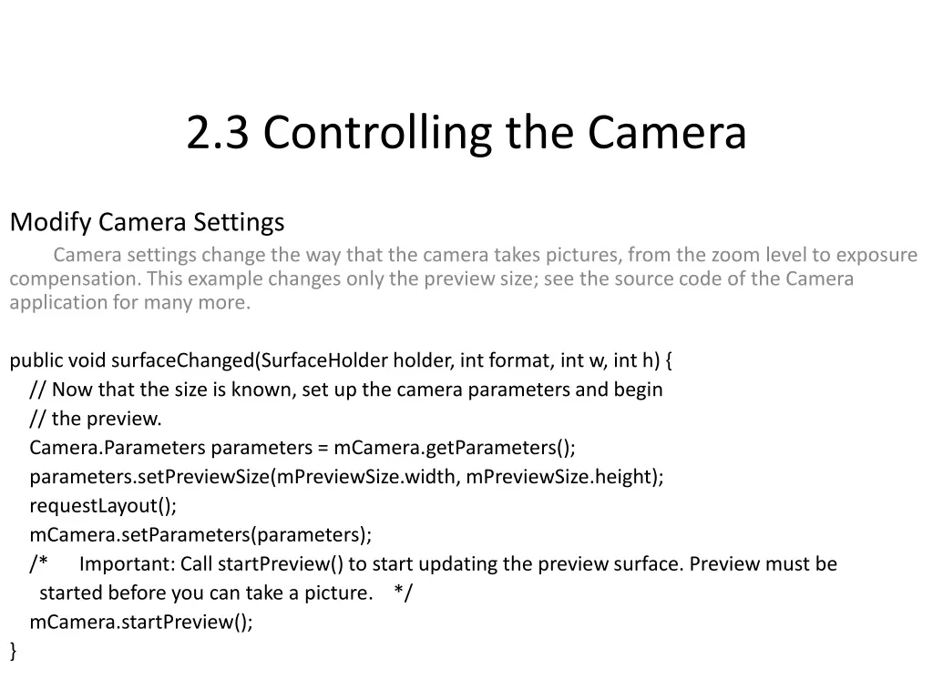 2 3 controlling the camera 7