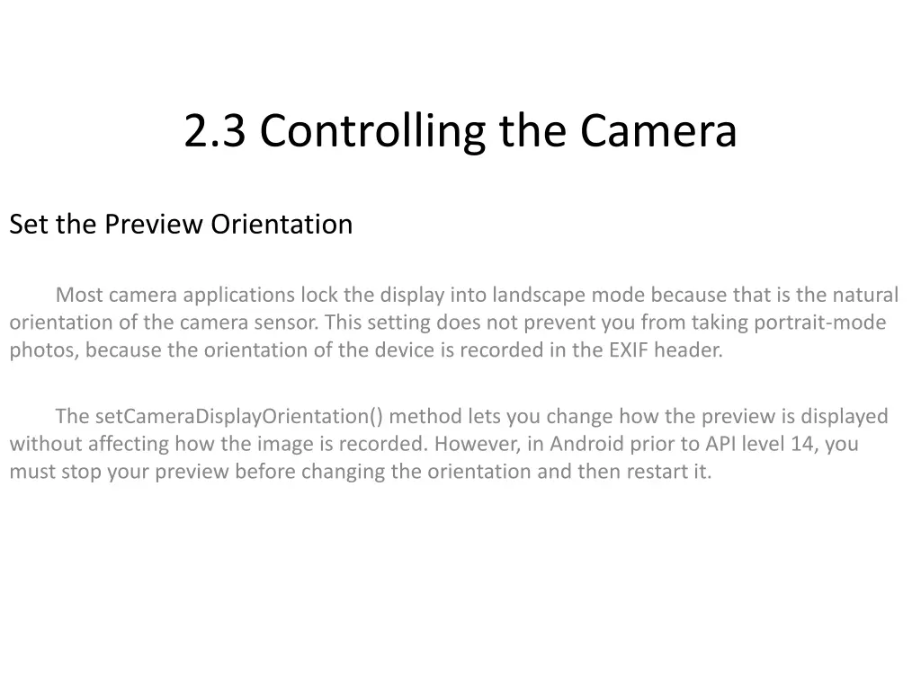 2 3 controlling the camera 8