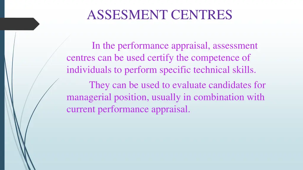 assesment centres