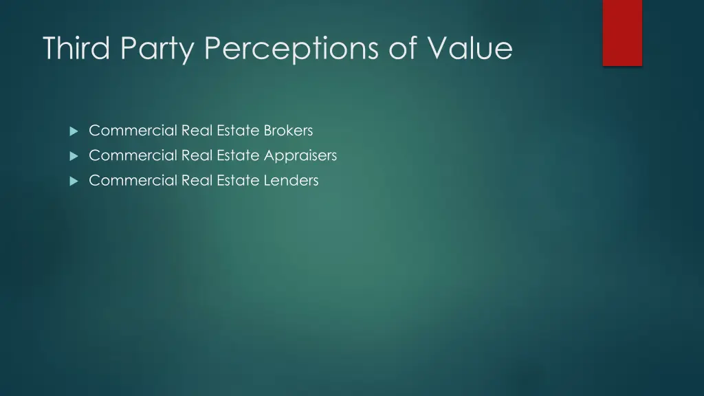 third party perceptions of value