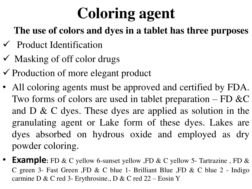 coloring agent