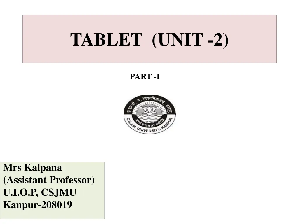 tablet unit 2