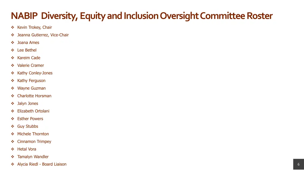nabip diversity equity and inclusion oversight