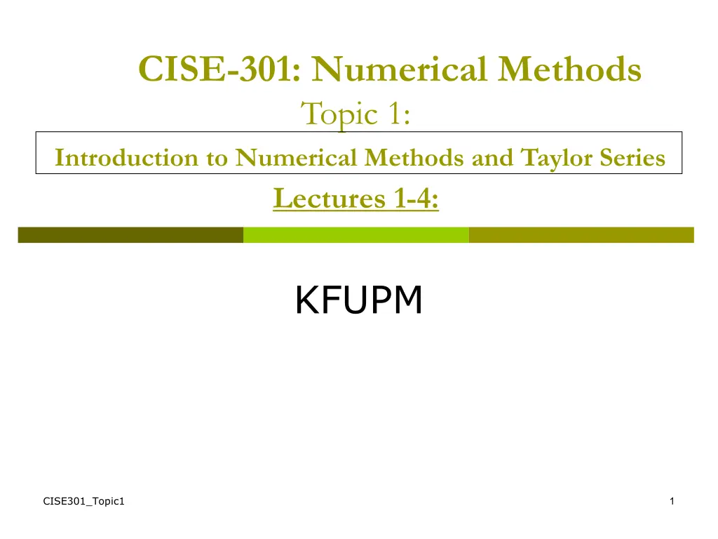 cise 301 numerical methods topic 1 introduction