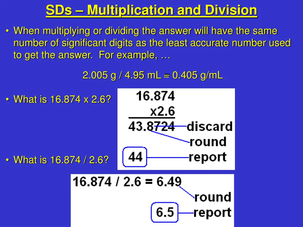 sds multiplication and division